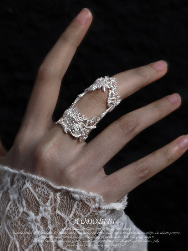 Rebellious Tenderness Baroque Lace Adjustable Ring™