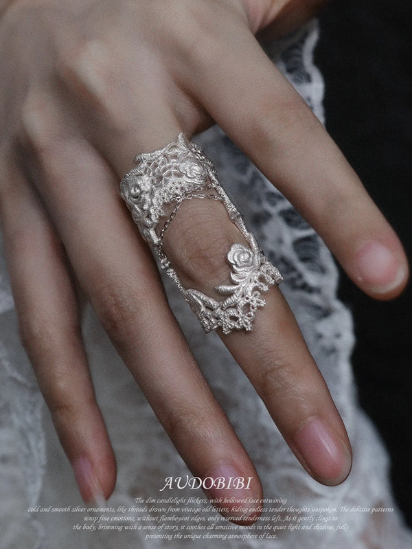Rebellious Tenderness Baroque Lace Adjustable Ring™