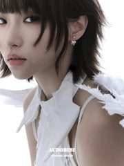 Rebellious Tenderness Plating 925Pin Luxury Vintage Lace Bow-Front Stud Earrrings™