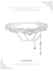 Rebellious Tenderness Platinum Plating Adjustable Luxury Lace Rose Fence Bangle Bracelet™