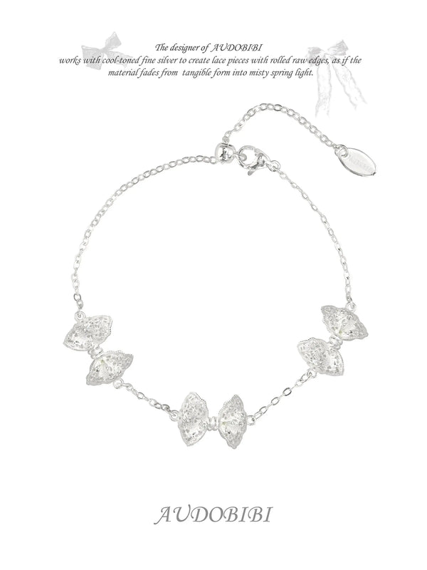 Rebellious Tenderness Platinum Plating Luxury Lace Bow Bracelet™