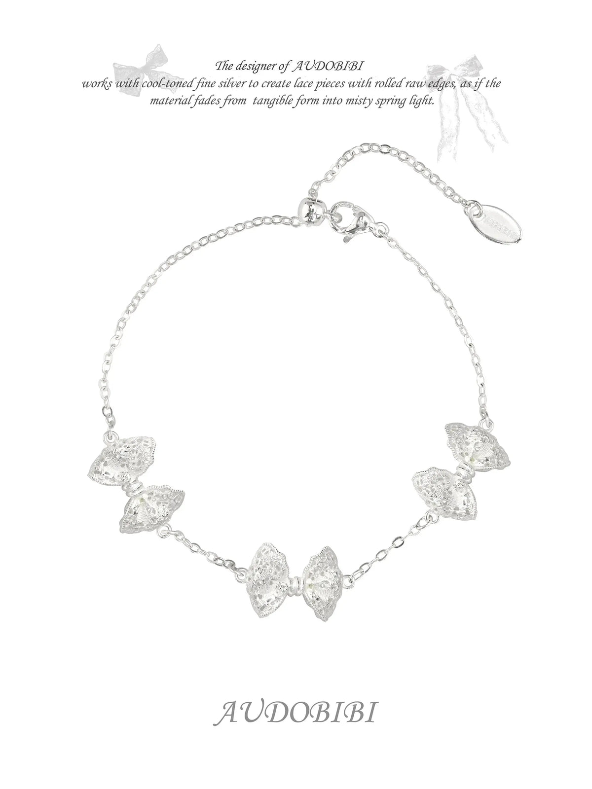 Rebellious Tenderness Platinum Plating Luxury Lace Bow Bracelet™