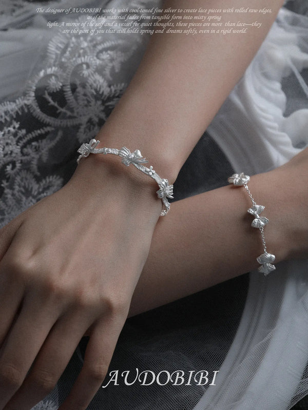 Rebellious Tenderness Platinum Plating Luxury Lace Bow Bracelet™