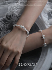 Rebellious Tenderness Platinum Plating Luxury Lace Bow Bracelet™