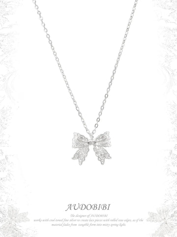 Rebellious Tenderness Platinum Plating Luxury Lace Butterfly Pendant Necklace™
