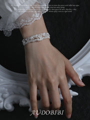 Rebellious Tenderness Platinum Plating Luxury Vintage Lace Adjustable Bangle Bracelet™