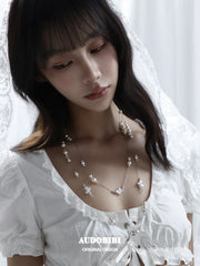 Rebellious Tenderness Platinum Plating Luxury Vintage Lace Baroque Pearl Necklace™