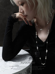 Rebellious Tenderness Platinum Plating Luxury Vintage Lace Baroque Pearl Necklace™