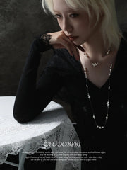 Rebellious Tenderness Platinum Plating Luxury Vintage Lace Baroque Pearl Necklace™