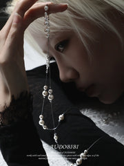 Rebellious Tenderness Platinum Plating Luxury Vintage Lace Baroque Pearl Necklace™