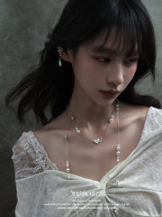 Rebellious Tenderness Platinum Plating Luxury Vintage Lace Baroque Pearl Necklace™