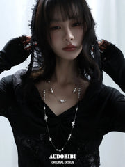 Rebellious Tenderness Platinum Plating Luxury Vintage Lace Baroque Pearl Necklace™