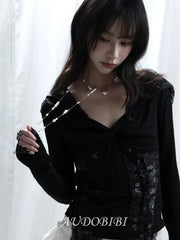 Rebellious Tenderness Platinum Plating Luxury Vintage Lace Baroque Pearl Necklace™
