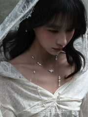 Rebellious Tenderness Platinum Plating Luxury Vintage Lace Baroque Pearl Necklace™