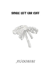 Rebellious Tenderness Platinum Plating Luxury Vintage Lace Bow-Front Ear Clip Ear Cuff™