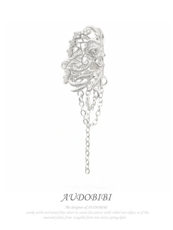 Rebellious Tenderness Platinum Plating Luxury Vintage Lace Ear Cuffs Ear Clips™