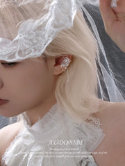 Rebellious Tenderness Platinum Plating Luxury Vintage Lace Ear Cuffs Ear Clips™