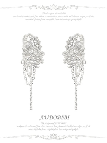 Rebellious Tenderness Platinum Plating Luxury Vintage Lace Ear Cuffs Ear Clips™