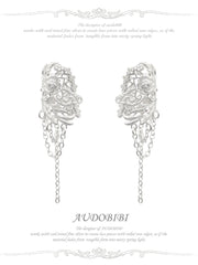 Rebellious Tenderness Platinum Plating Luxury Vintage Lace Ear Cuffs Ear Clips™