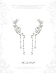 Rebellious Tenderness Platinum Plating Luxury Vintage Lace Rose Earrings™