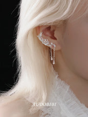 Rebellious Tenderness Platinum Plating Luxury Vintage Lace Rose Earrings™