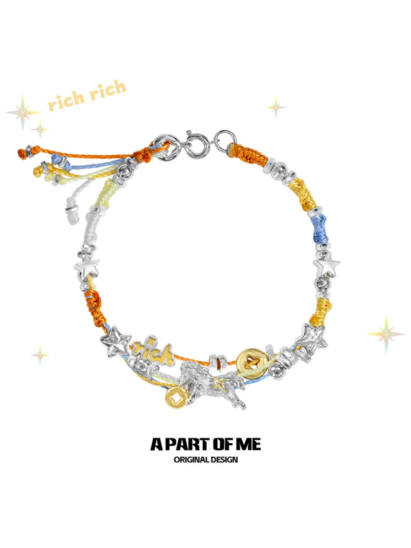Rich Horse Rainbow Braided Bracelet™