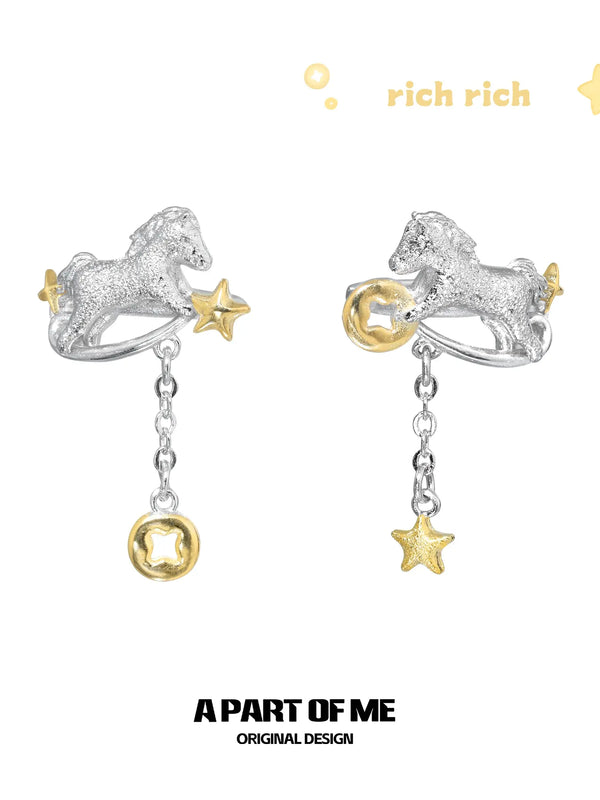 Rich Horse S925 18K Gold Plated No Piercing Ear Cuffs Ear Clips™