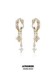 Royale Iris 18K Gold-Plated Vintage Iris Dangle Earrings™