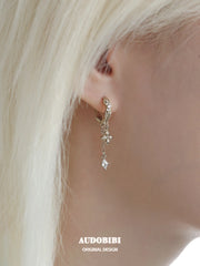 Royale Iris 18K Gold-Plated Vintage Iris Dangle Earrings™