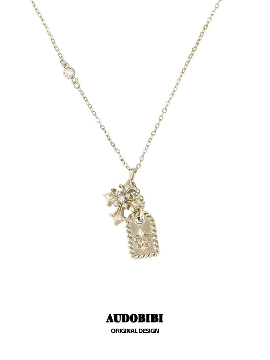 Royale Iris 18K Gold-Plated Vintage Iris Pendant Necklace™