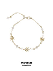 Royale Iris 18K Gold-Plated Vintage Iris Zircon Bracelet A™