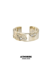 Royale Iris 18K Gold Plated 925 Sterling Silver Adjustable "Broken" Ring™