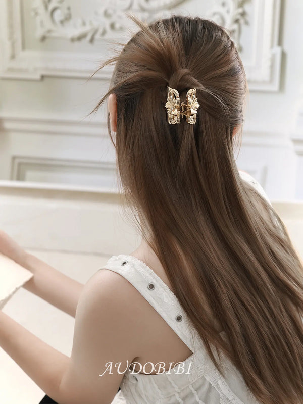 Royale Iris 18K Gold Plated Luxury Iris-Design Zircon Hair Clip™