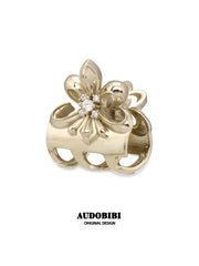 Royale Iris 18K Gold Plated Luxury Iris-Design Zircon Hair Clip™