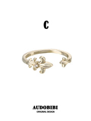 Royale Iris 925 Sterling Silver Vintage Iris Adjustable Ring Set A™