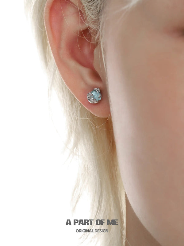 Siren's Song Colored Glass Beads 925 Sterling Silver Stud Earrings™