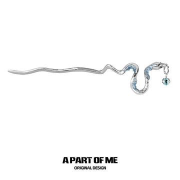 Slytherin House 18k Platinum Plating Ice Snake Detachable earring ＆ Hari pin Hairpins Set™