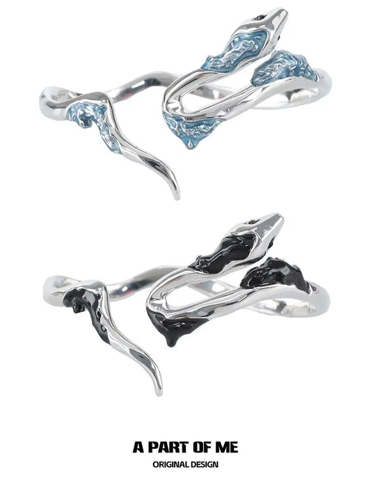 Slytherin House 18k Platinum Plating Ice Snake Resizeable Bangles Bracelets™