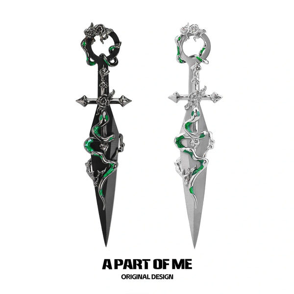 Slytherin House 18k Platinum Plated Twisted Snake DIY Kunai Crafts Decorative Knife™
