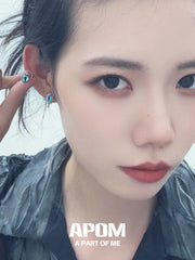 ต่างหูสตั๊ดรูปตางูเคลือบแพลทินัม 18k S925 จากบ้านสลิธีริน™