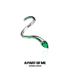 Slytherin House S925 Sterling Silver Basic Snake Resizeable Rings™