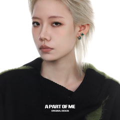 스네이크 그래스프 925 스털링 실버 컬러 크리스털 비즈 귀걸이™
