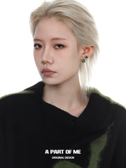 스네이크 그래스프 925 스털링 실버 컬러 크리스털 비즈 스터드 귀걸이™