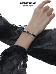 Snake's Grasp Zircon 18K Platinum Plated Adjustable Leather Open Bangle Bracelet™