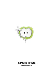 Summer Fruity 18K Platinum Plated Apple Planet Ear clips Stud Earrings™