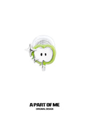 Summer Fruity 18K Platinum Plated Apple Planet Ear clips Stud Earrings™
