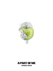Summer Fruity 18K Platinum Plated Apple Planet Ear clips Stud Earrings™