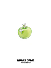 Summer Fruity 18K Platinum Plated Apple Planet Ear clips Stud Earrings™