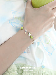 Summer Fruity 18K Platinum Plated Green Apple Bracelet™