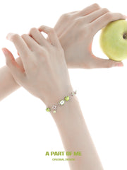 Summer Fruity 18K Platinum Plated Green Apple Bracelet™